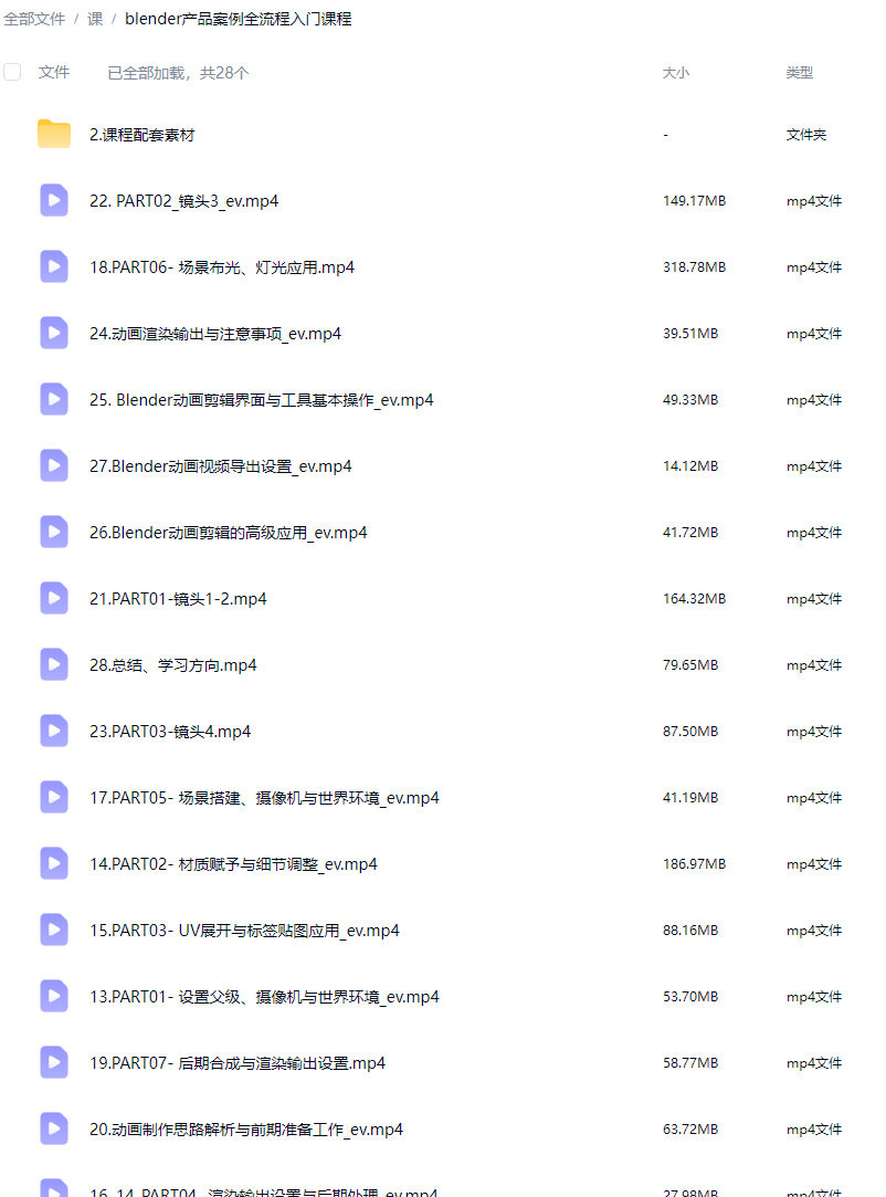 云尚教育Blender产品案例全流程入门课程