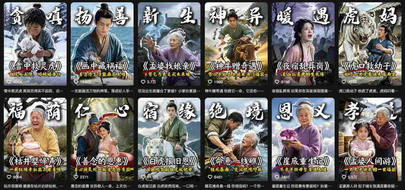 抖音67W粉丝博主的AI民间故事教学,从起号、文案、剪辑到多平台变现全…