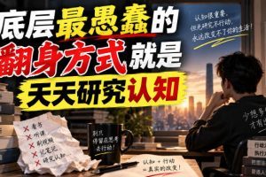 付费文章:底层最愚蠢的翻身方式就是天天研究认知