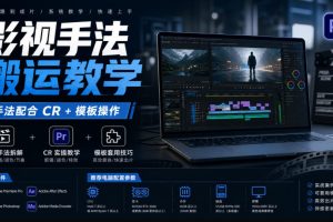 影视手法搬运教学，手法配合CR+模板操作，需要电脑，提供软件+配置参数…