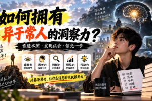 某公众号付费文章：如何拥有异于常人的洞察力？