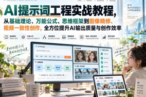 向AI进化,AI提示词工程实战教程，从基础理论、万能公式、思维框架到图…