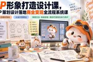 IP形象打造设计课，IP策划设计落地商业变现全流程系统课