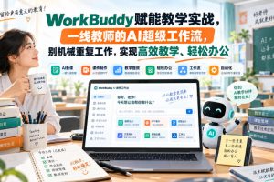 WorkBuddy赋能教学实战，一线教师的AI超级工作流，别机械重复工作，实…