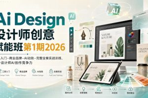 木松子旭Ai Design设计师创意赋能班第1期｜工具入门·商业品牌·AI动效…