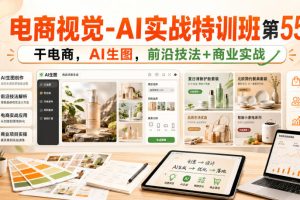 电商视觉-AI实战特训班第55期，干电商，AI生图，前沿技法+商业实战