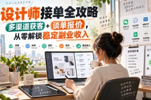 设计师接单全攻略,多渠道获客+谈单报价,从零解锁稳定副业收入