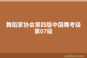 舞蹈家协会第四版中国舞考级第07级