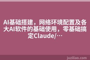 AI基础搭建，网络环境配置及各大AI软件的基础使用，零基础搞定Claude/…