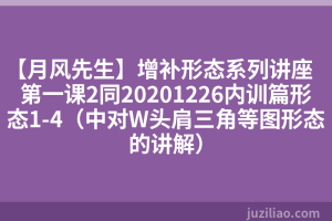 【月风先生】增补形态系列讲座第一课2同20201226内训篇形态1-4（中对W头肩三角等图形态的讲解）