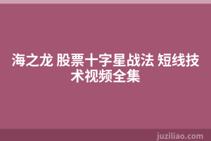 海之龙 股票十字星战法 短线技术视频全集