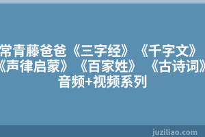 常青藤爸爸《三字经》《千字文》 《声律启蒙》《百家姓》 《古诗词》音频+视频系列