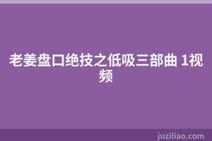 老姜盘口绝技之低吸三部曲 1视频