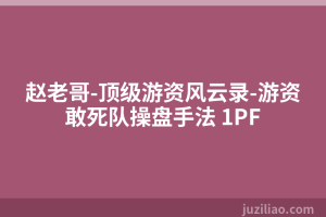 赵老哥-顶级游资风云录-游资敢死队操盘手法 1PF