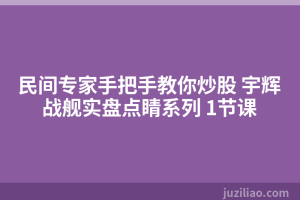 民间专家手把手教你炒股 宇辉战舰实盘点睛系列 1节课