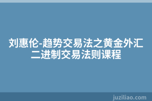 刘惠伦-趋势交易法之黄金外汇二进制交易法则课程