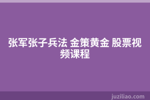 张军张子兵法 金策黄金 股票视频课程