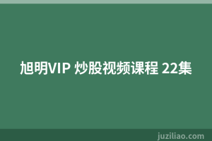 旭明VIP 炒股视频课程 22集
