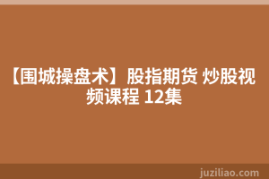 【围城操盘术】股指期货 炒股视频课程 12集