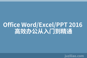 Office Word/Excel/PPT 2016 高效办公从入门到精通