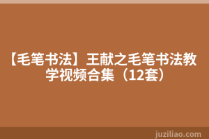 【毛笔书法】王献之毛笔书法教学视频合集（12套）