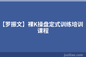【罗振文】裸K操盘定式训练培训课程
