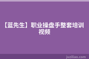 【蓝先生】职业操盘手整套培训视频