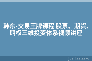韩东-交易王牌课程 股票、期货、期权三维投资体系视频讲座