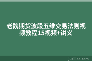 老魏期货波段五维交易法则视频教程15视频+讲义
