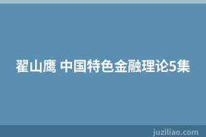 翟山鹰 中国特色金融理论5集