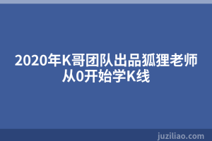 2020年K哥团队出品狐狸老师从0开始学K线