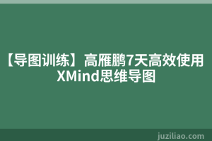 【导图训练】高雁鹏7天高效使用XMind思维导图