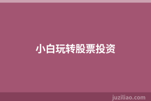 小白玩转股票投资