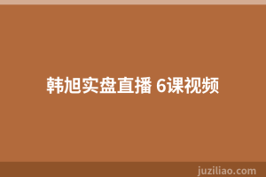 韩旭实盘直播 6课视频