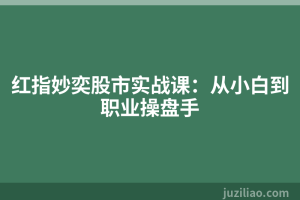 红指妙奕股市实战课：从小白到职业操盘手