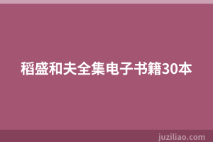 稻盛和夫全集电子书籍30本