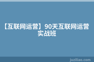 【互联网运营】90天互联网运营实战班
