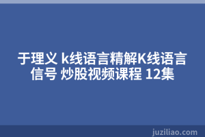 于理义 k线语言精解K线语言信号 炒股视频课程 12集