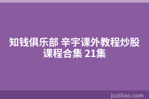 知钱俱乐部 辛宇课外教程炒股课程合集 21集