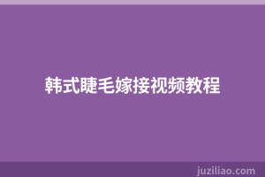 韩式睫毛嫁接视频教程