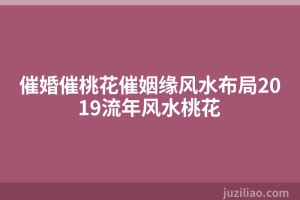 催婚催桃花催姻缘风水布局2019流年风水桃花