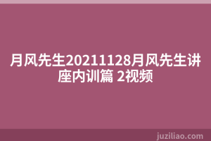 月风先生20211128月风先生讲座内训篇 2视频