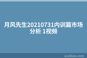 月风先生20210731内训篇市场分析 1视频