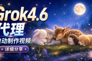 Grok 4.6代理自动制作视频！从提示词到成片全流程详细分享｜AI Agent实…