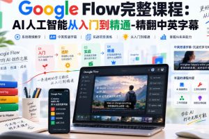 Google Flow完整课程：AI人工智能从入门到精通-精翻中英字幕