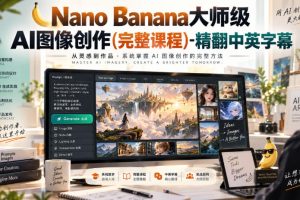 Nano Banana大师级AI图像创作(完整课程)-精翻中英字幕