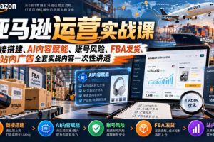 亚马逊运营实战课,链接搭建与站内广告全套