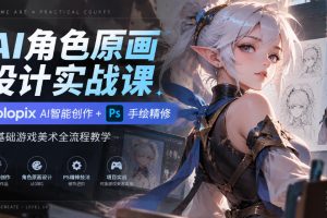 AI角色原画设计实战课｜Holopix AI智能创作+PS手绘精修，零基础游戏美…