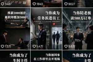 抖音16W粉丝博主规则门禁的AI职场认知动画教学，从赛道定位、账号包装…