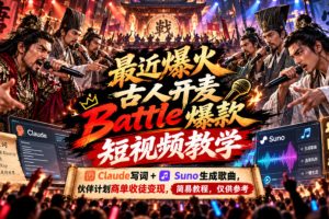 古人开麦说唱Battle短视频AI教程，文档形式
